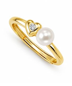 Pierścionek pozłacany Nomination 242900 006 Italy Pearls Loop z perłą typu shell i serduszkiemf.jpg
